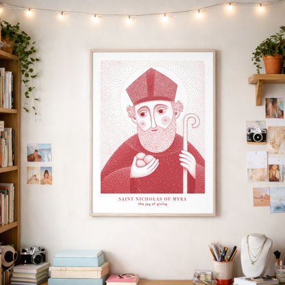 Red St Nicholas of Myra Art Print gallery 5