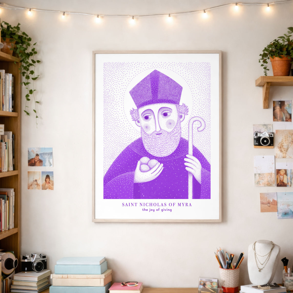 Purple St Nicholas of Myra Art Print gallery 5