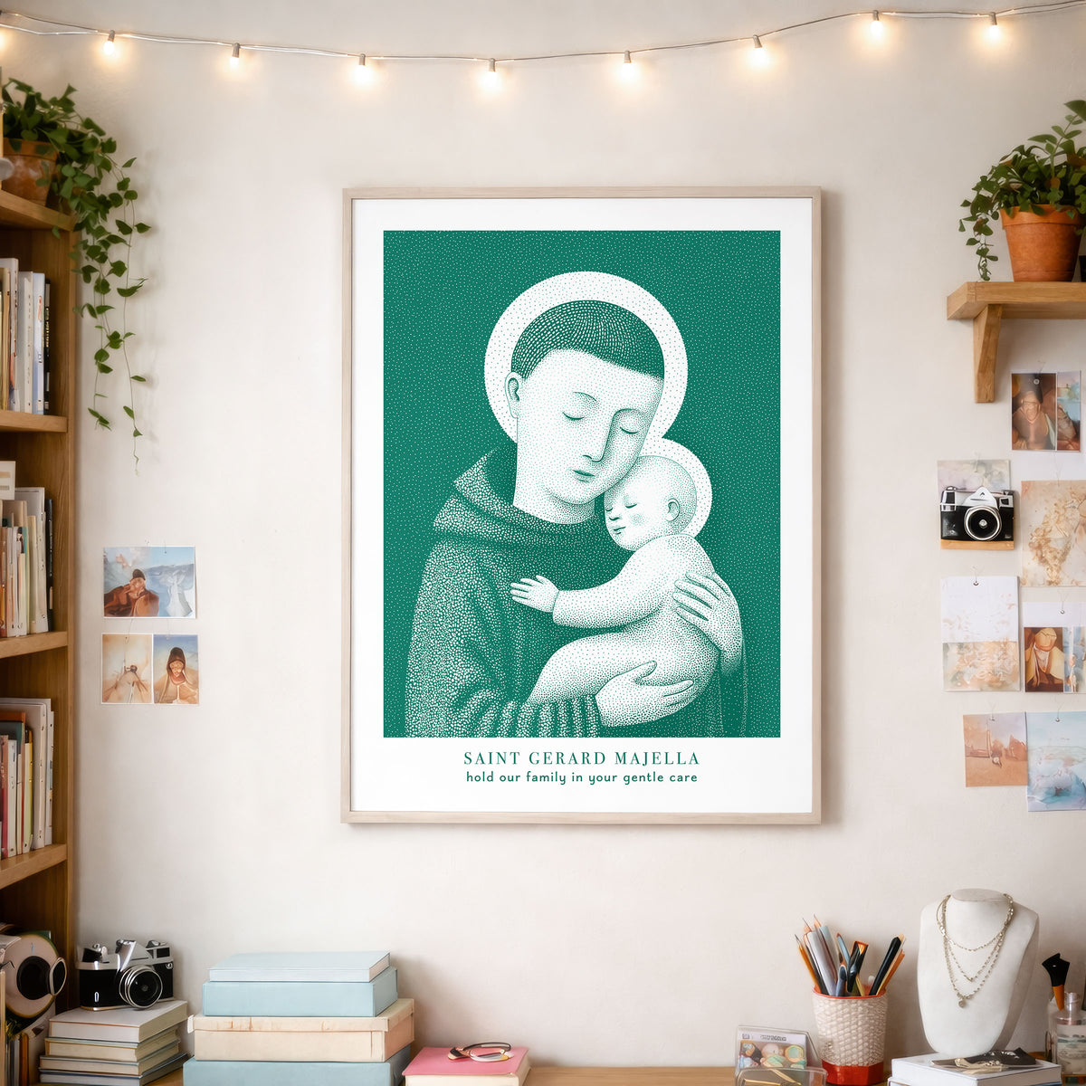 Teal St Gerard Majella Art Print gallery 5