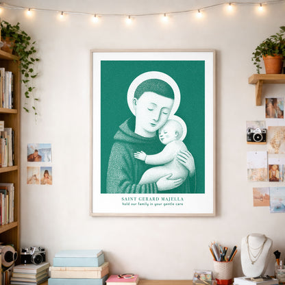 Teal St Gerard Majella Art Print gallery 5