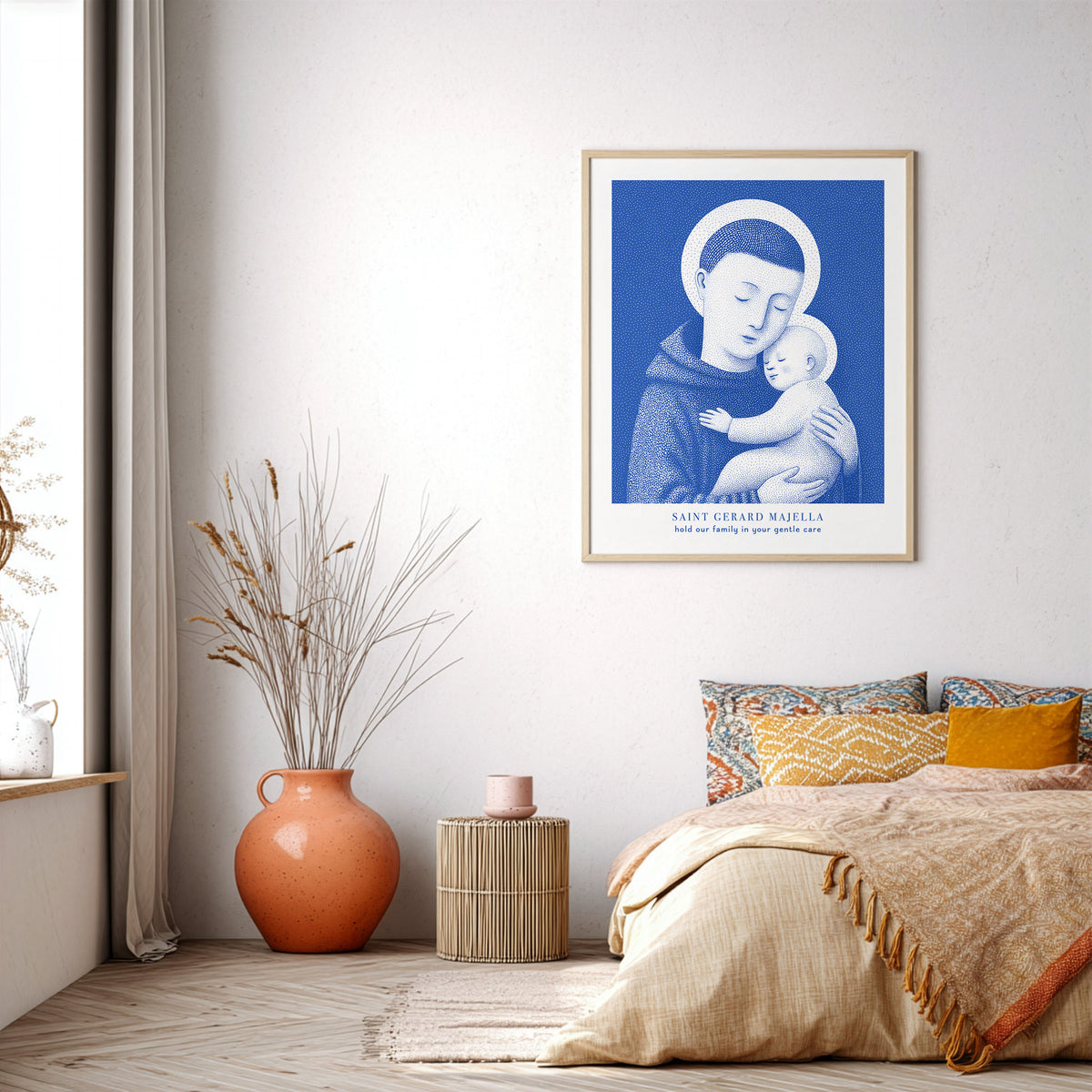 Blue St Gerard Majella Art Print gallery 4