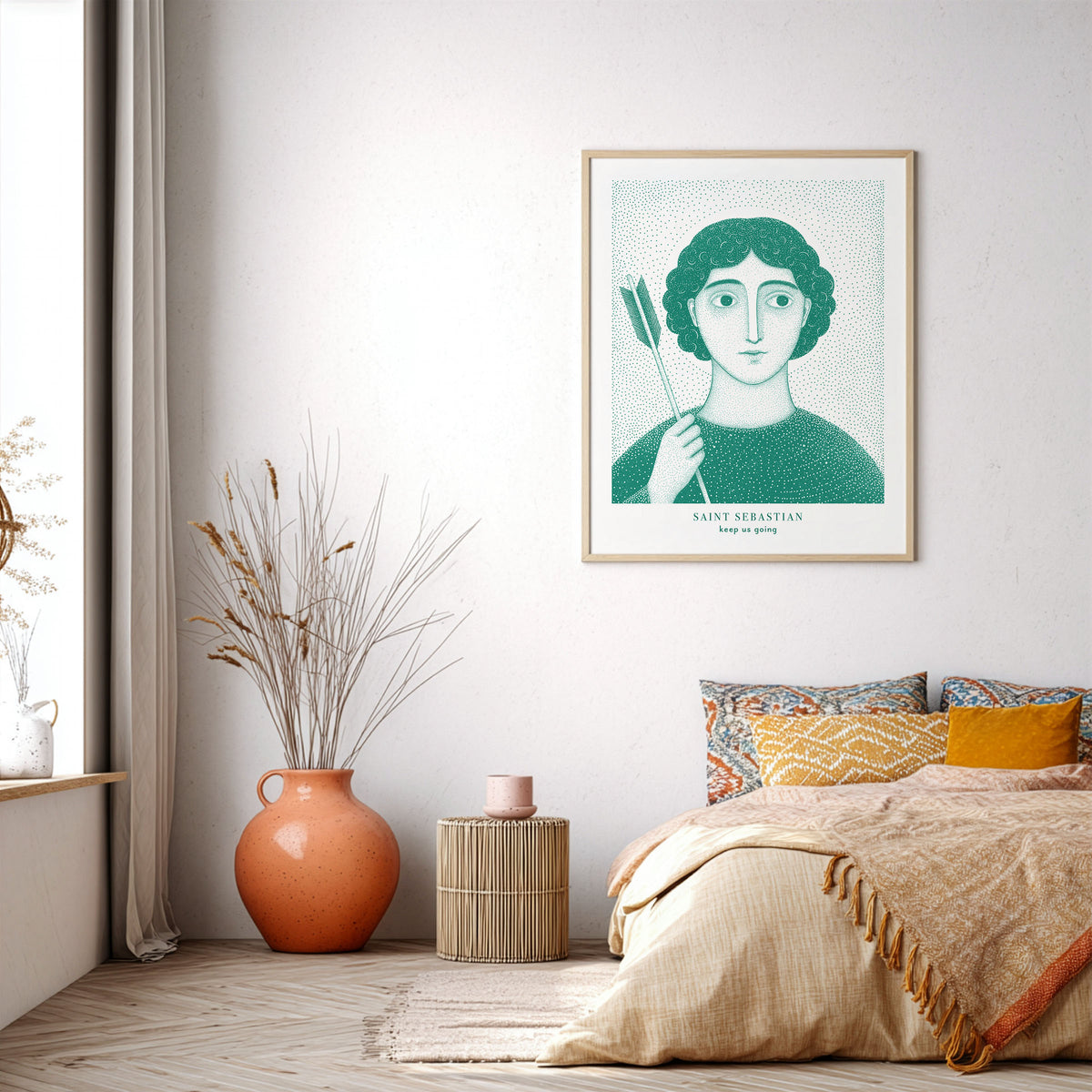 Teal St Sebastian Art Print gallery 6