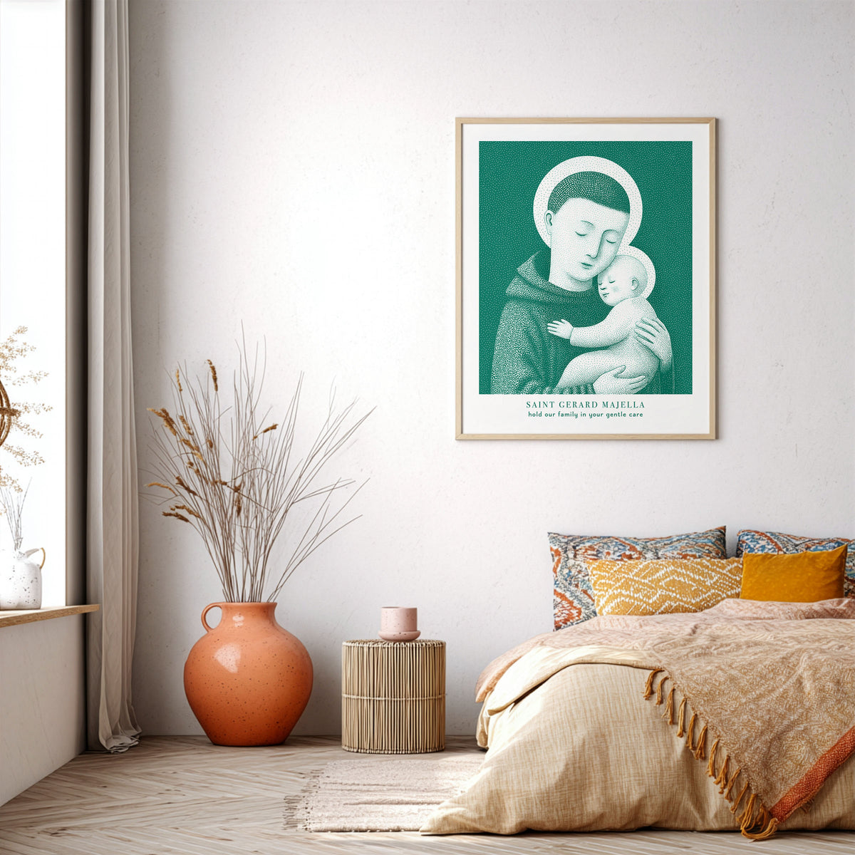 Teal St Gerard Majella Art Print gallery 6