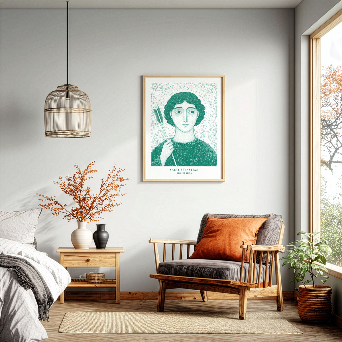 Teal St Sebastian Art Print gallery 7