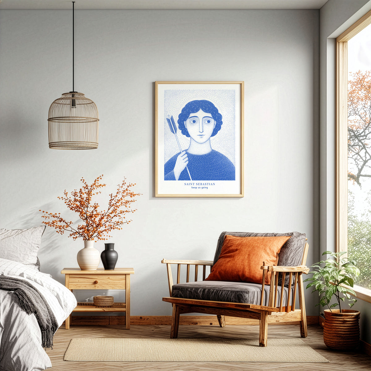 Blue St Sebastian Art Print gallery 5