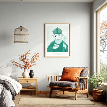 Teal St Nicholas of Myra Art Print gallery 7