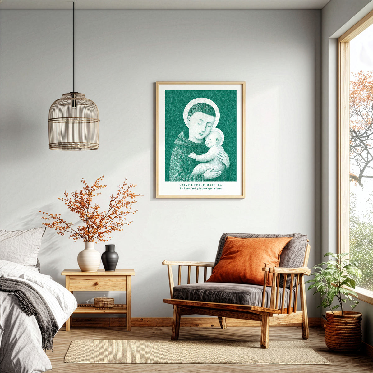 Teal St Gerard Majella Art Print gallery 7