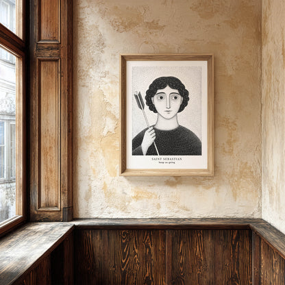 Black St Sebastian Art Print gallery 6
