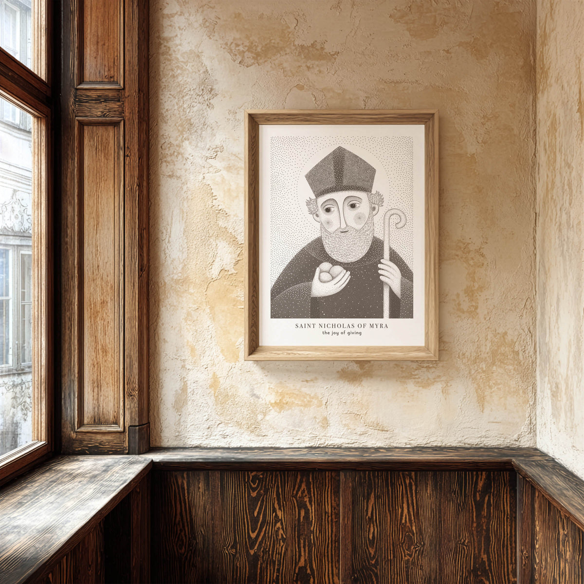 Brown St Nicholas of Myra Art Print gallery 6