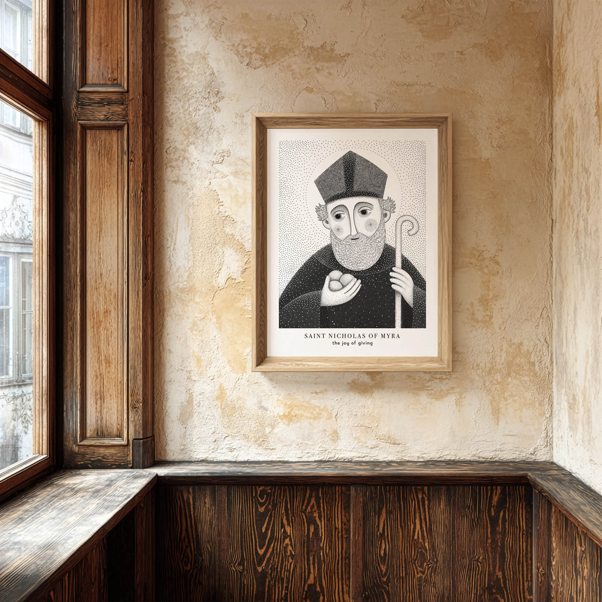 Black St Nicholas of Myra Art Print gallery 6