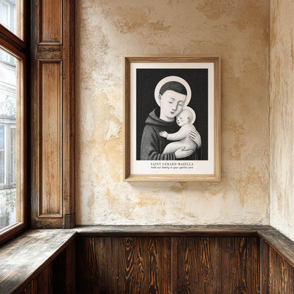 Black St Gerard Majella Art Print gallery 6