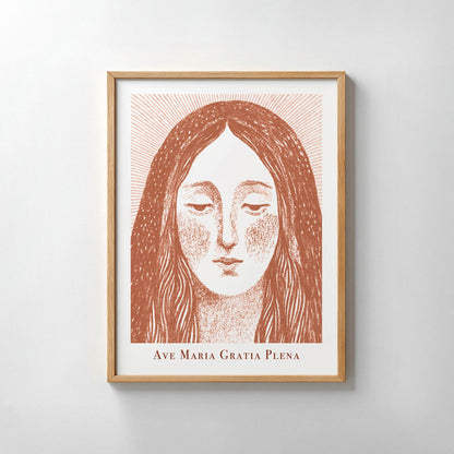 Terracotta Virgin Mary Art Print gallery 5