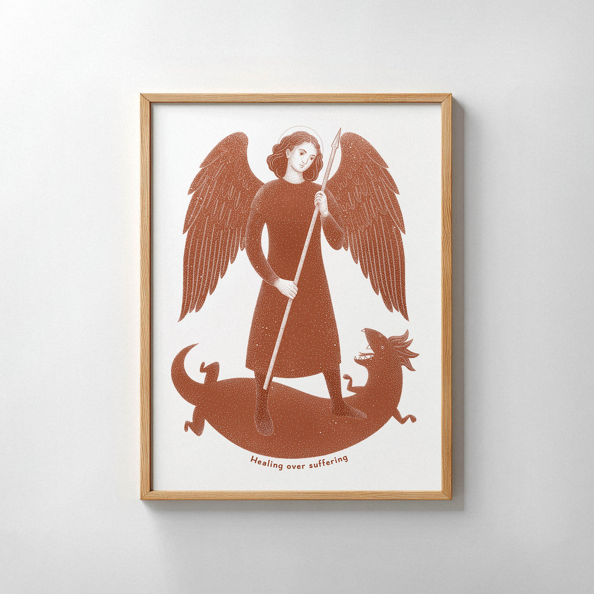 Terracotta St Raphael the Archangel Art Print gallery 7