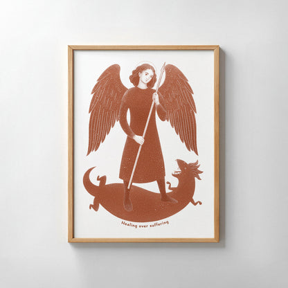 Terracotta St Raphael the Archangel Art Print gallery 7