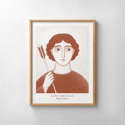 Terracotta St Sebastian Art Print gallery 6