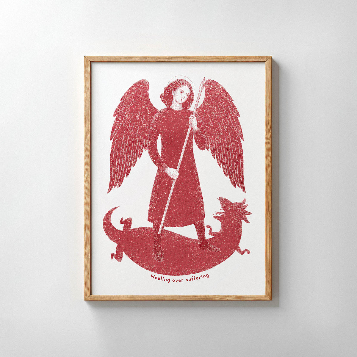 Red St Raphael the Archangel Art Print gallery 6