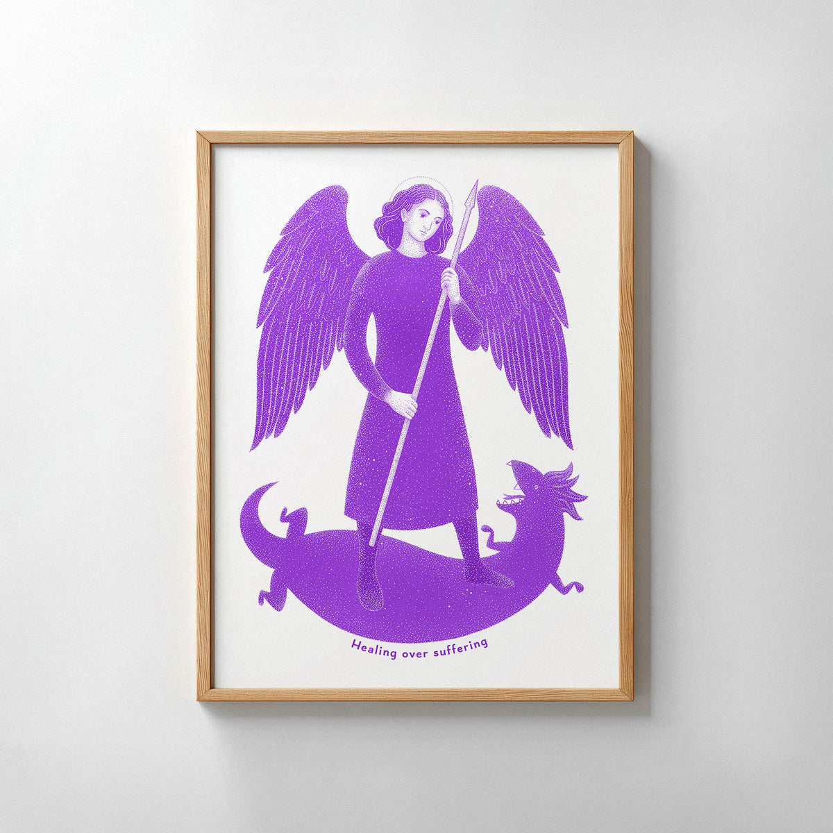 Purple St Raphael the Archangel Art Print gallery 6