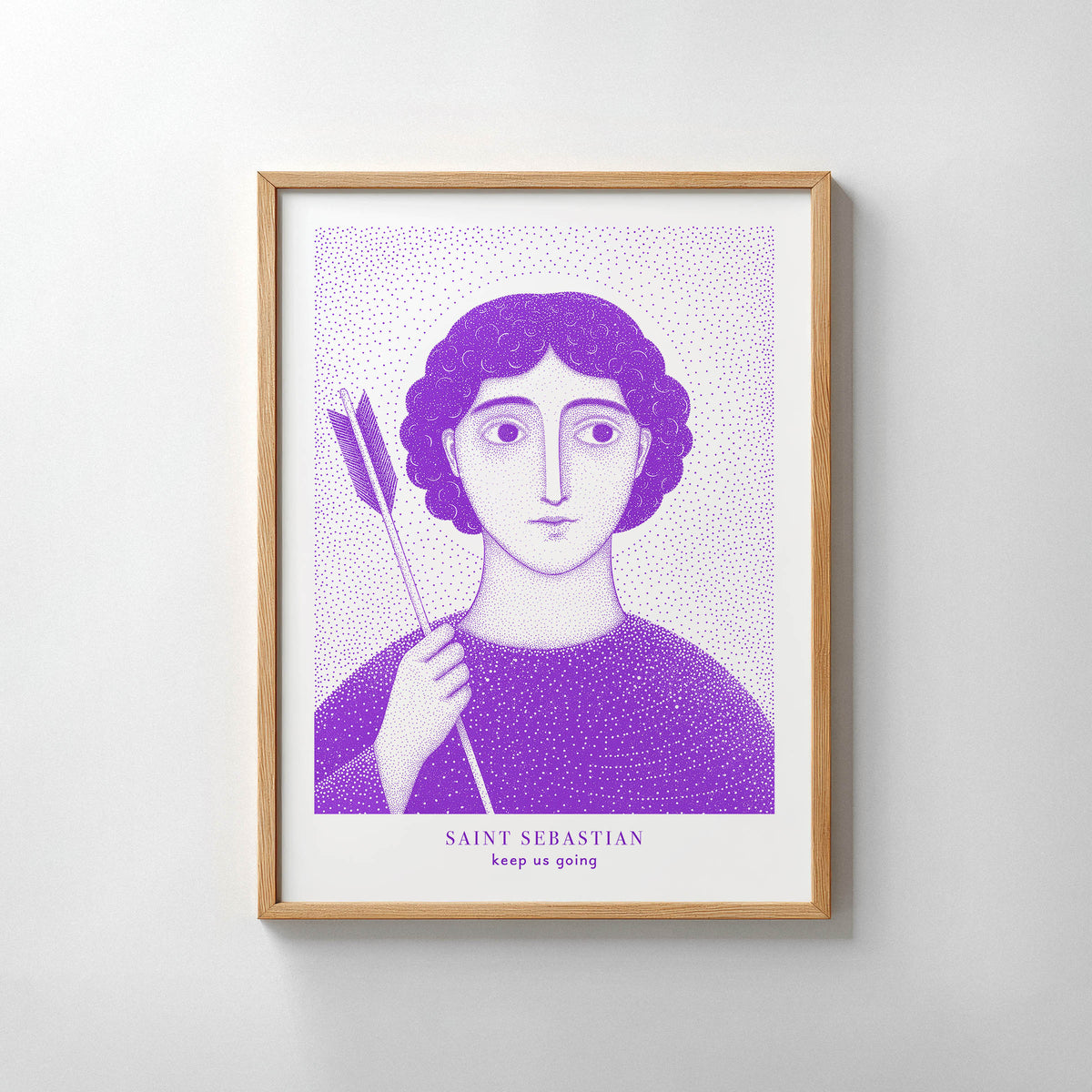 Purple St Sebastian Art Print gallery 6