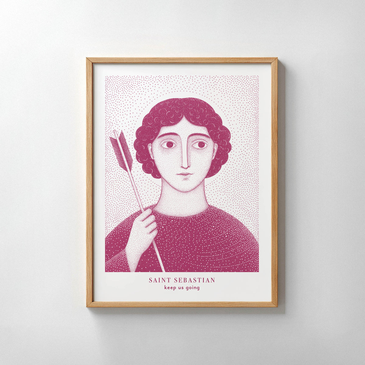 Pink St Sebastian Art Print gallery 7