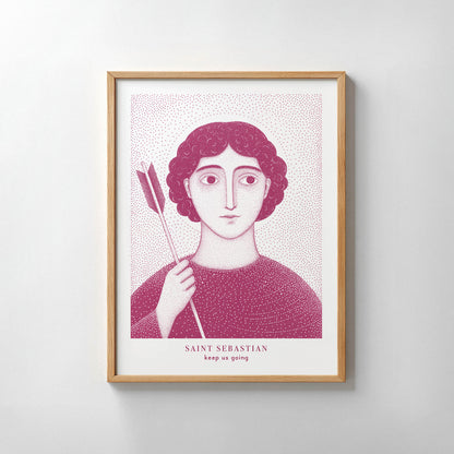 Pink St Sebastian Art Print gallery 7