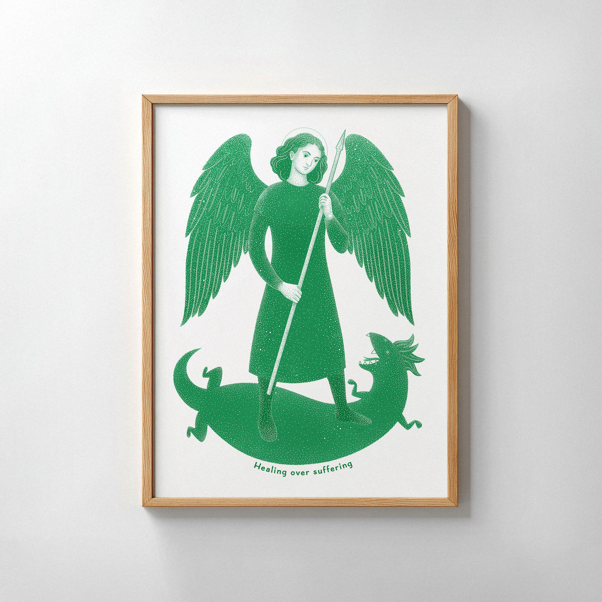 Green St Raphael the Archangel Art Print gallery 6