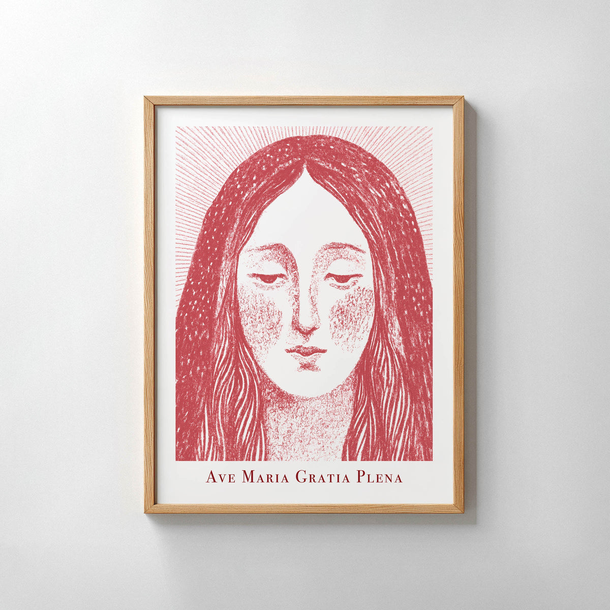 Red Virgin Mary Art Print gallery 9
