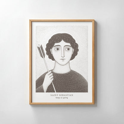Brown St Sebastian Art Print gallery 7