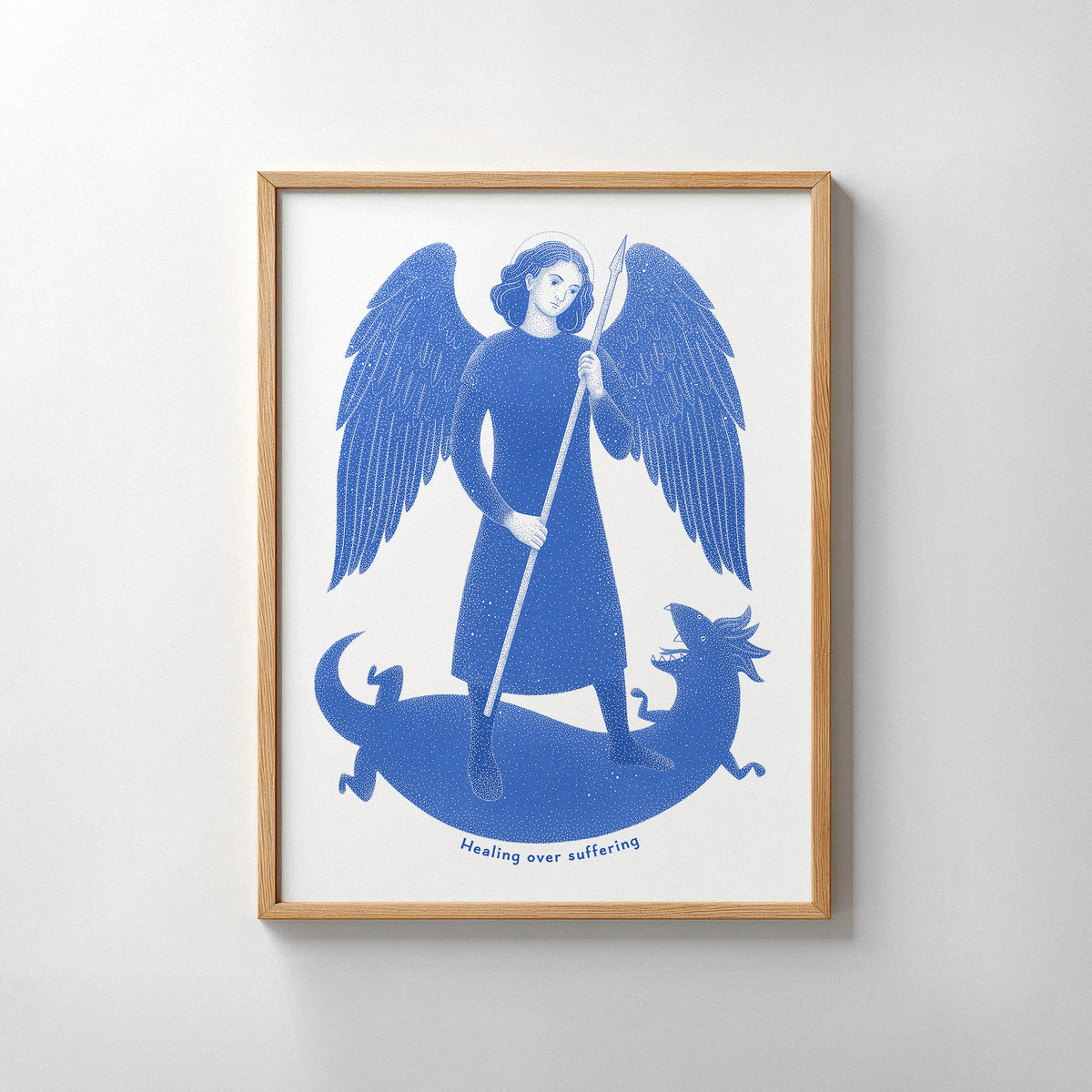 Blue St Raphael the Archangel Art Print gallery 7