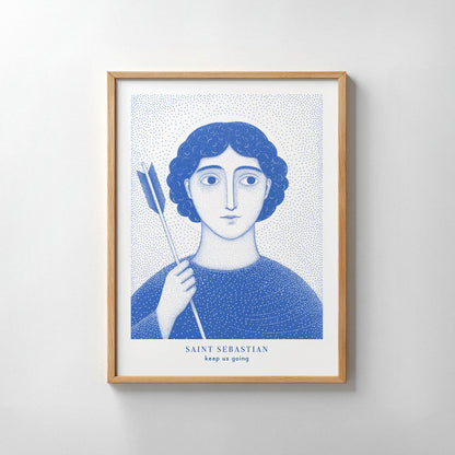Blue St Sebastian Art Print gallery 6
