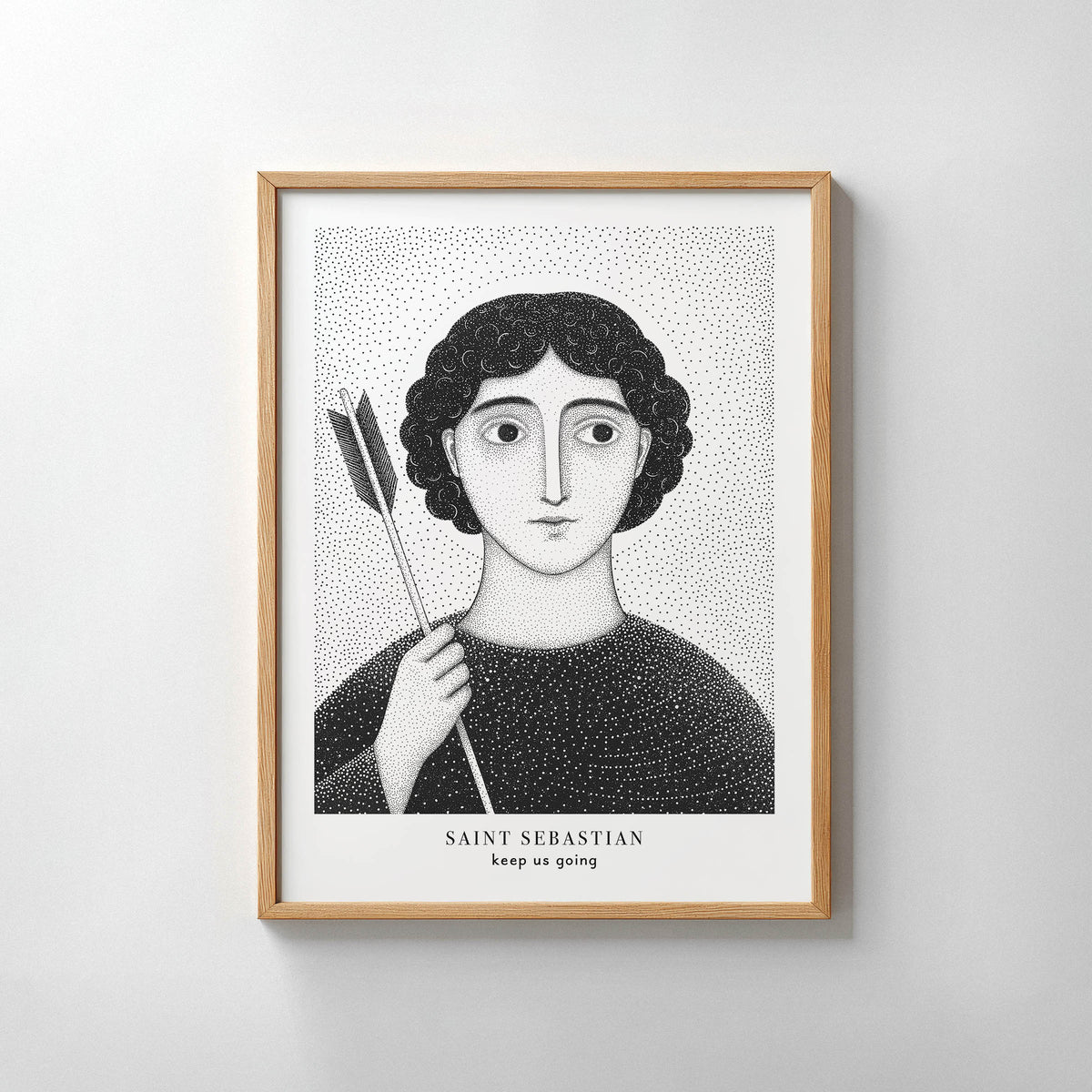 Black St Sebastian Art Print gallery 7
