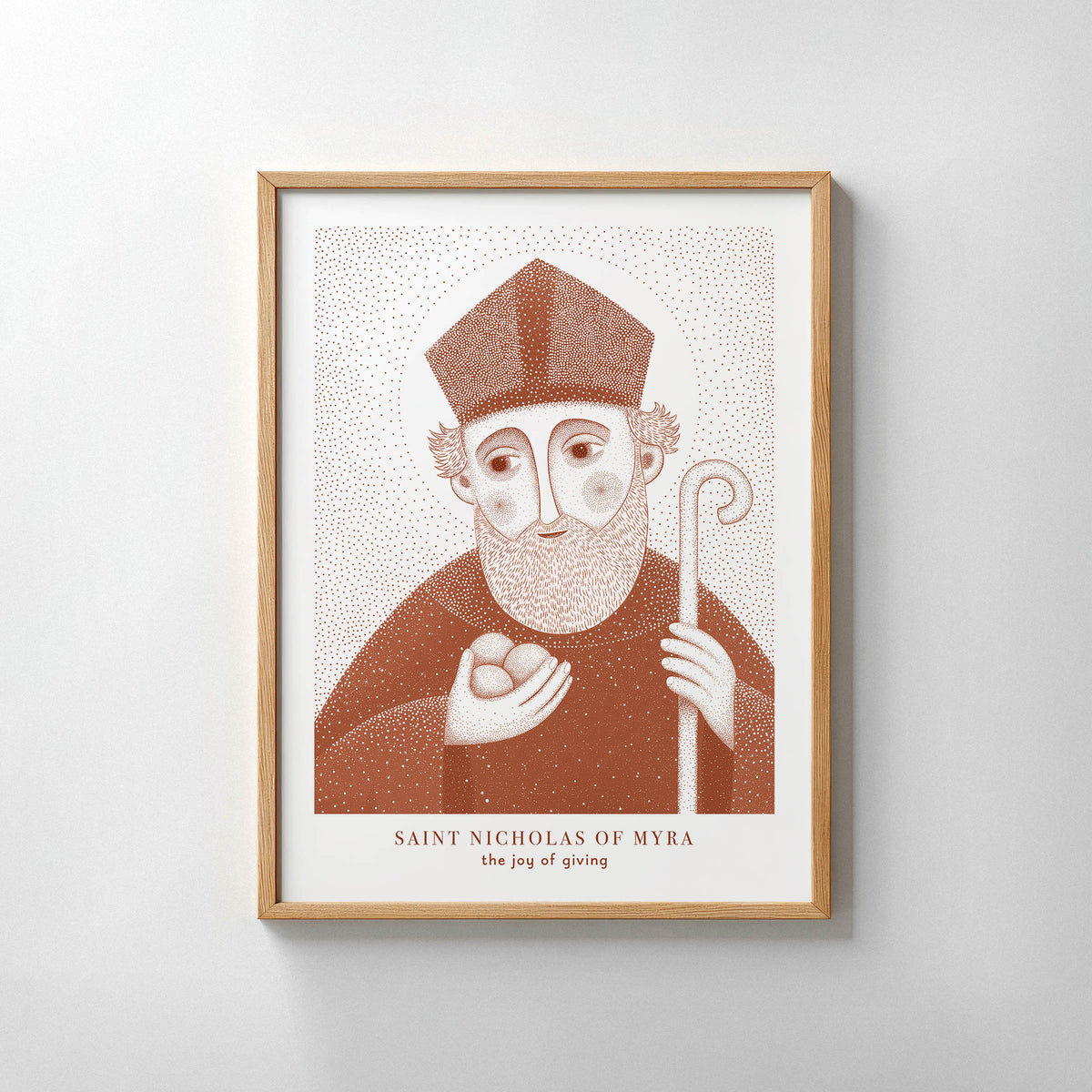 Terracotta St Nicholas of Myra Art Print gallery 6