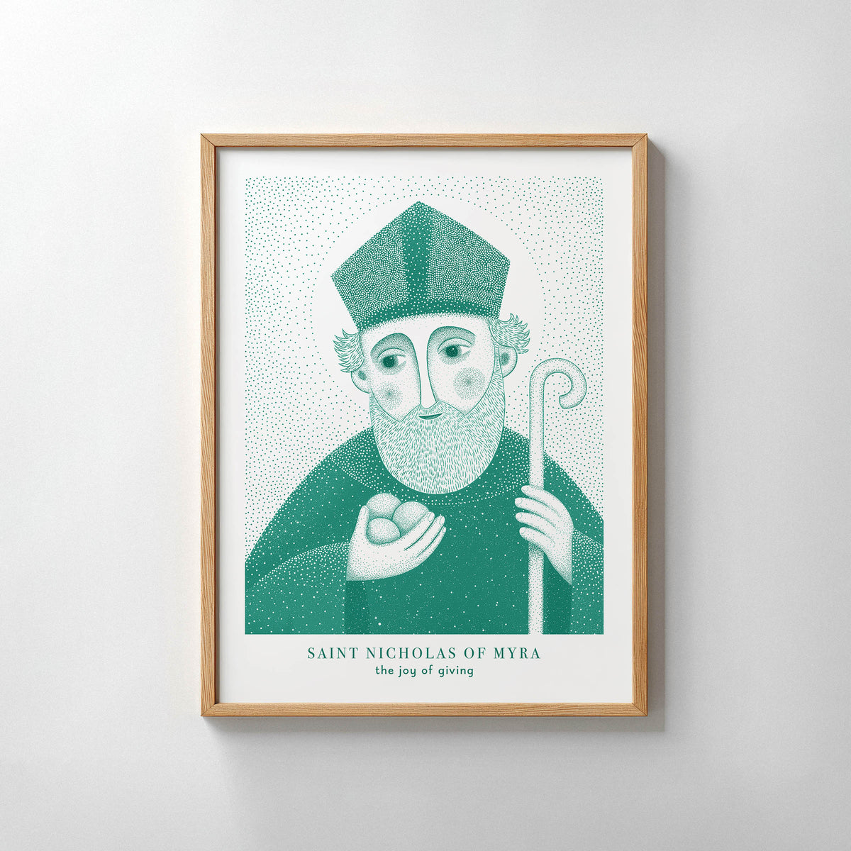 Teal St Nicholas of Myra Art Print gallery 8