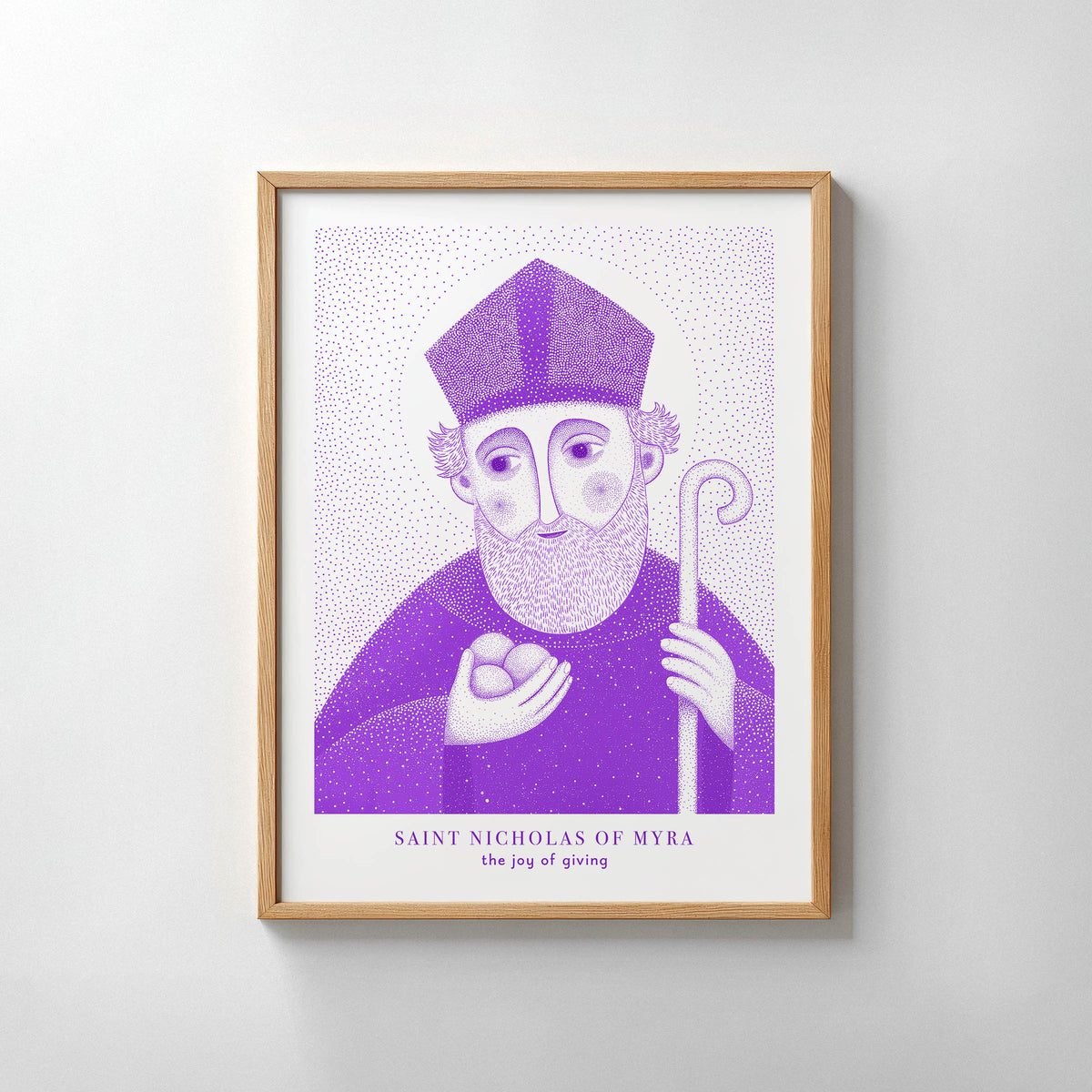 Purple St Nicholas of Myra Art Print gallery 6