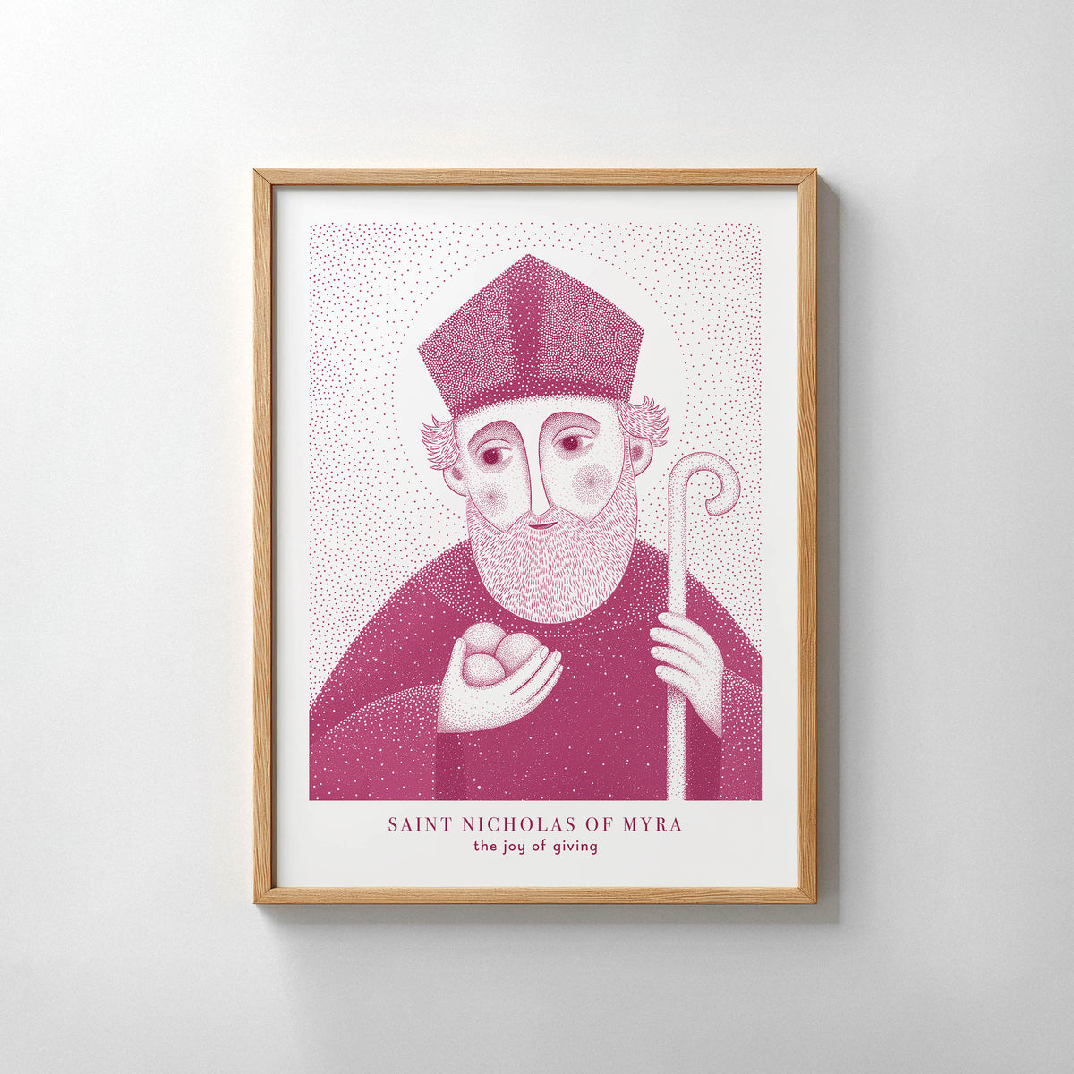 Pink St Nicholas of Myra Art Print gallery 7