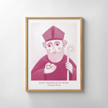 Pink St Nicholas of Myra Art Print gallery 7