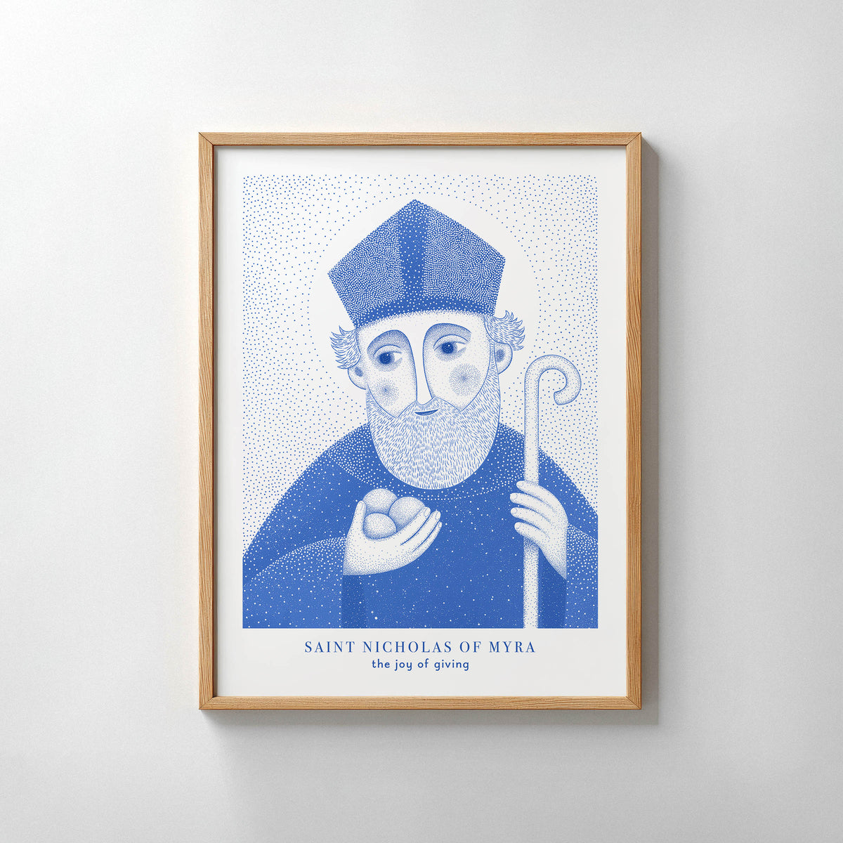 Blue St Nicholas of Myra Art Print gallery 6