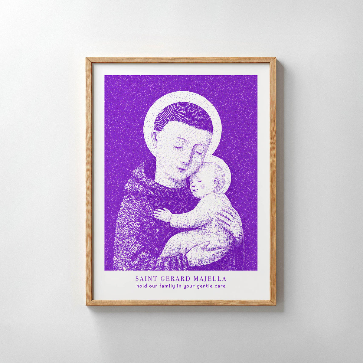 Purple St Gerard Majella Art Print gallery 6