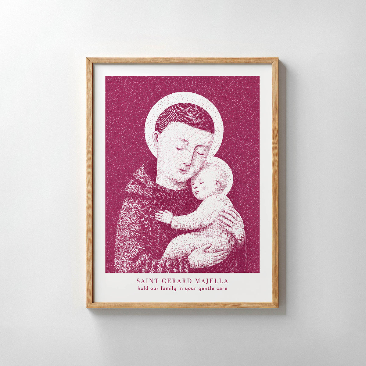 Pink St Gerard Majella Art Print gallery 7