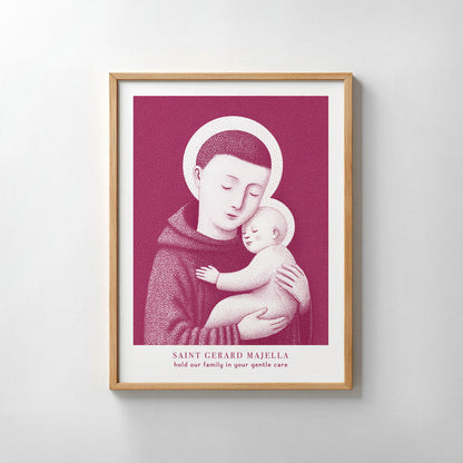 Pink St Gerard Majella Art Print gallery 7