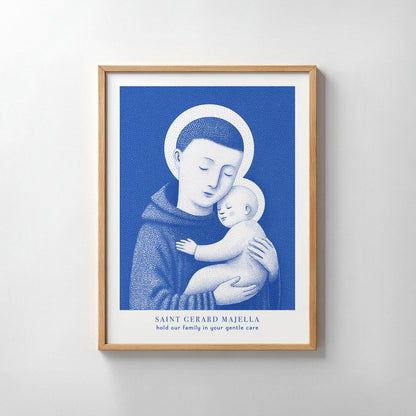 Blue St Gerard Majella Art Print gallery 6
