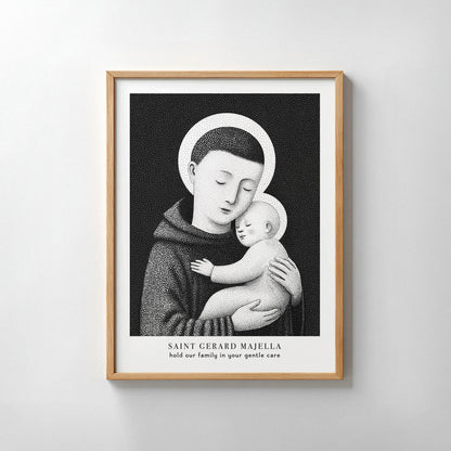Black St Gerard Majella Art Print gallery 7
