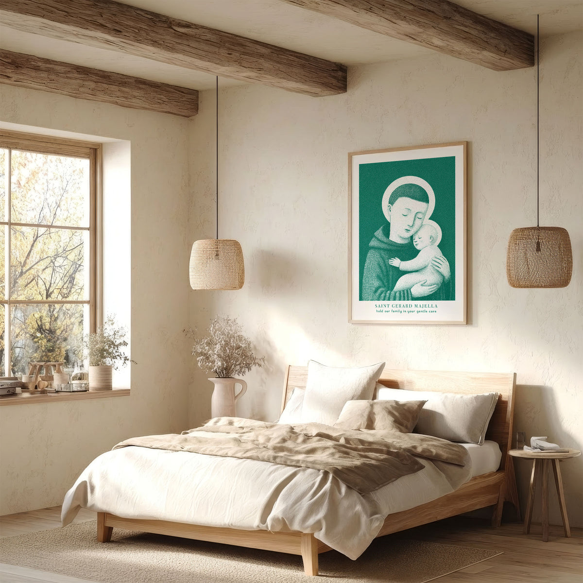 Teal St Gerard Majella Art Print gallery 9