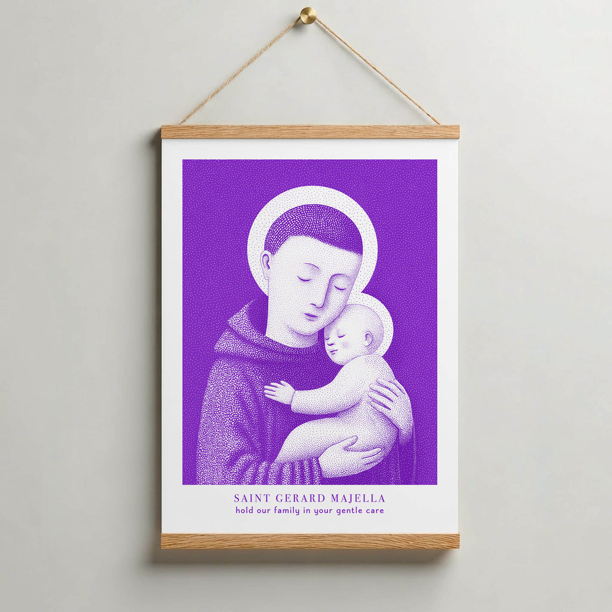 Purple St Gerard Majella Art Print gallery 7