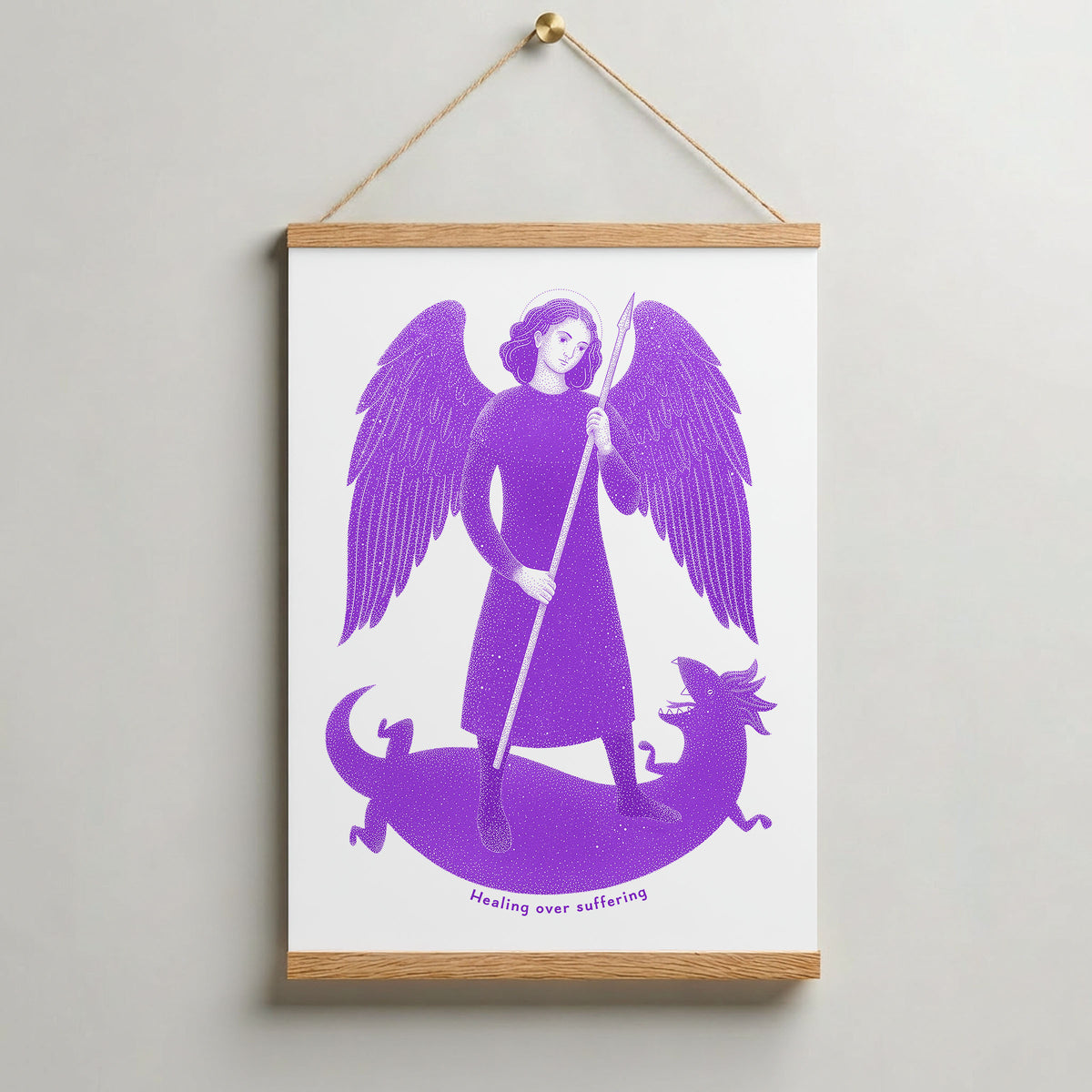 Purple St Raphael the Archangel Art Print gallery 7