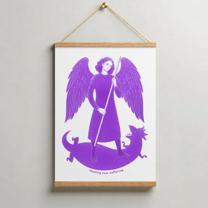 Purple St Raphael the Archangel Art Print gallery 7