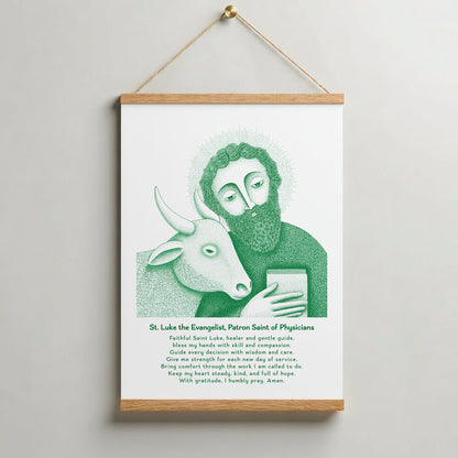 Green St Luke Prayer Art Print gallery 7