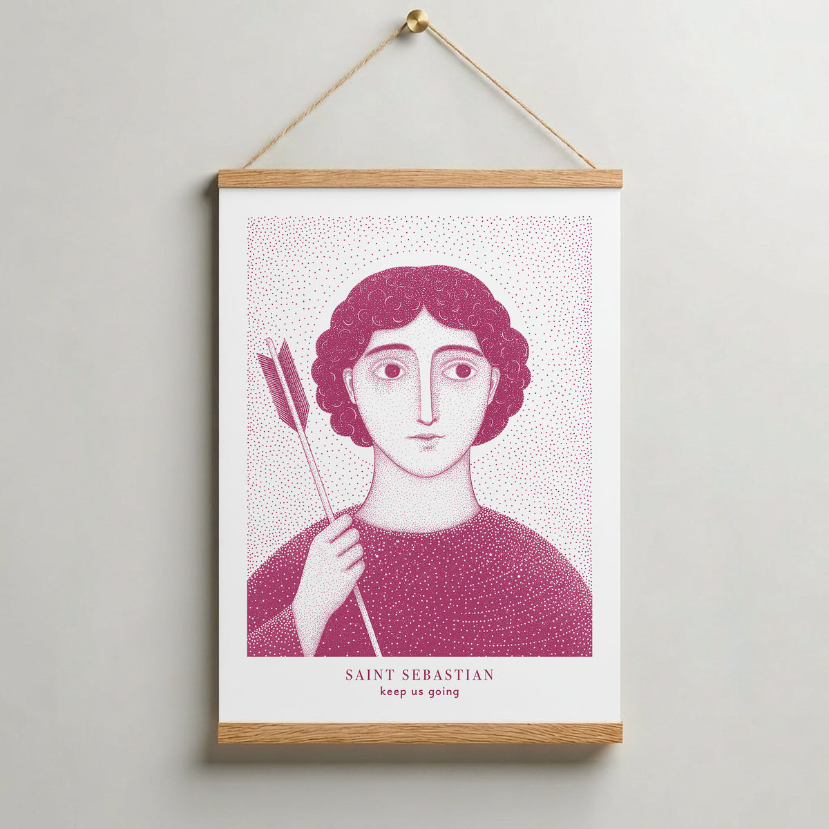 Pink St Sebastian Art Print gallery 8