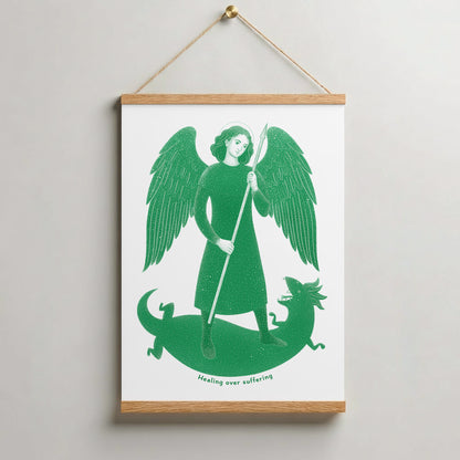Green St Raphael the Archangel Art Print gallery 7