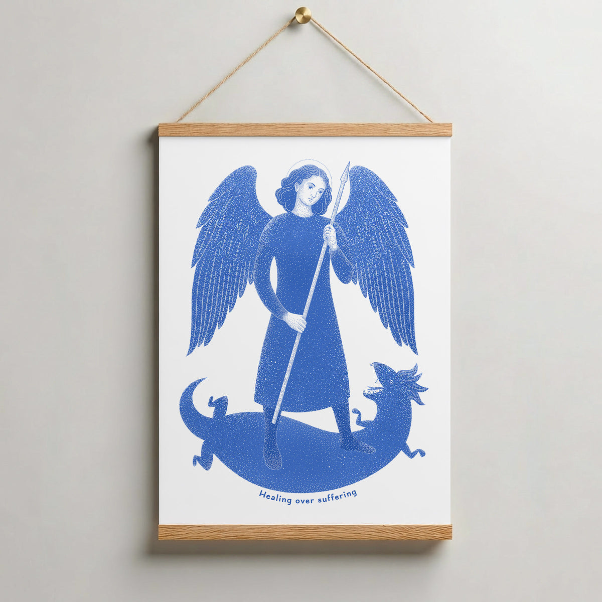 Blue St Raphael the Archangel Art Print gallery 9