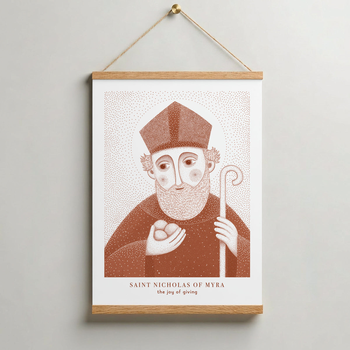 Terracotta St Nicholas of Myra Art Print gallery 8